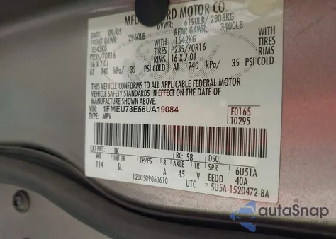 2006 Ford Explorer Xlt from USA, damaged, VIN 1FMEU73E56UA19084